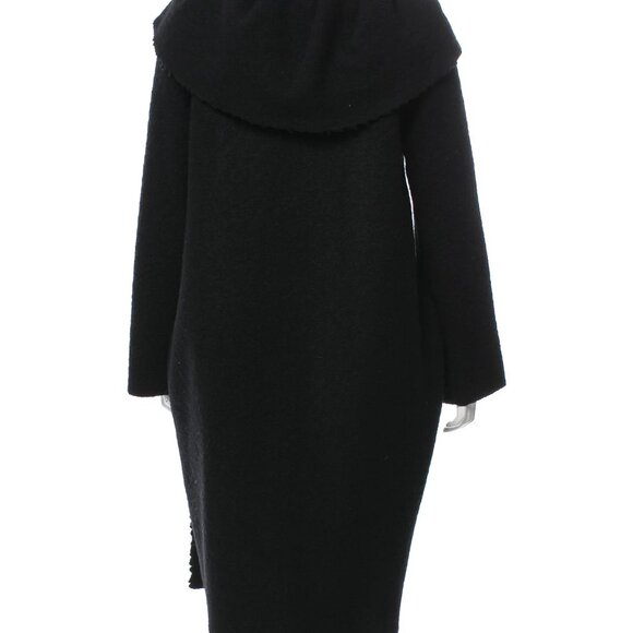Lanvin Black Surplice Neck Coat - Picture 2 of 7